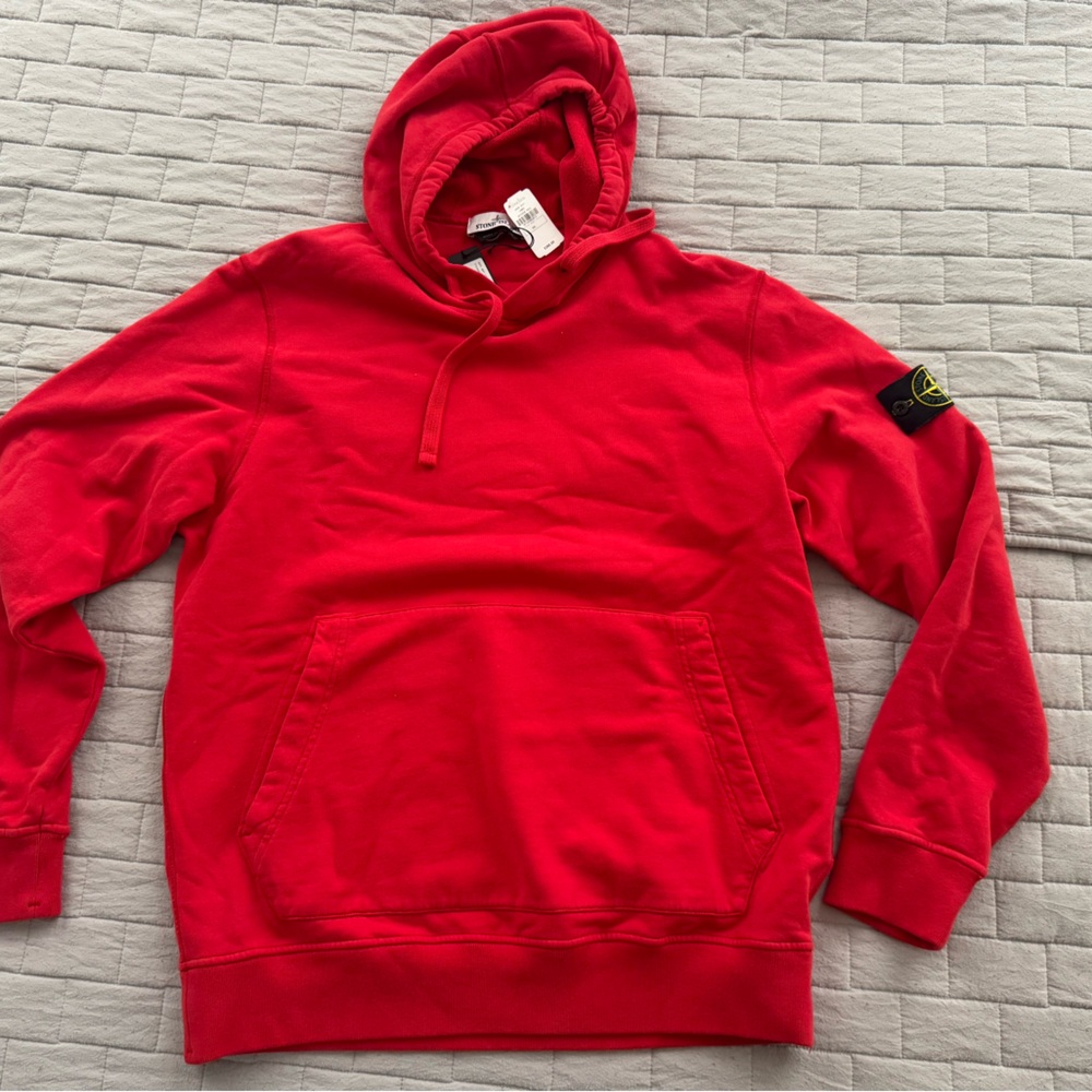 Stone Island Red Hoodie - Men size XXL - 100% Authentic